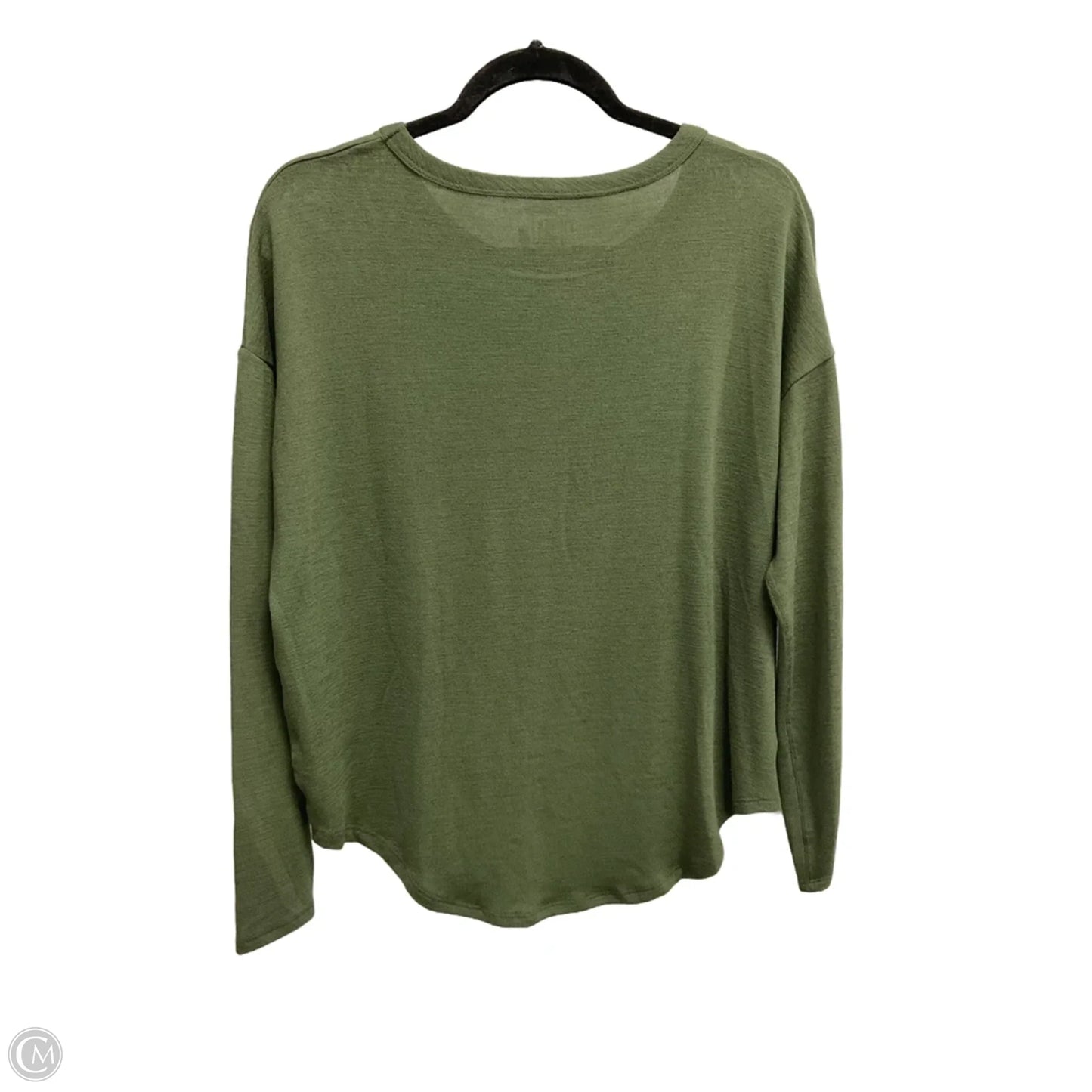 Top Long Sleeve Basic By Time And Tru In Green, Size: S