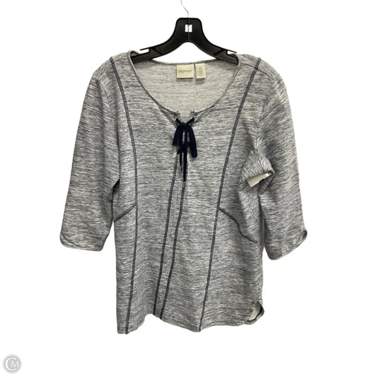 Top 3/4 Sleeve By Zenergy By Chicos In Blue, Size: S
