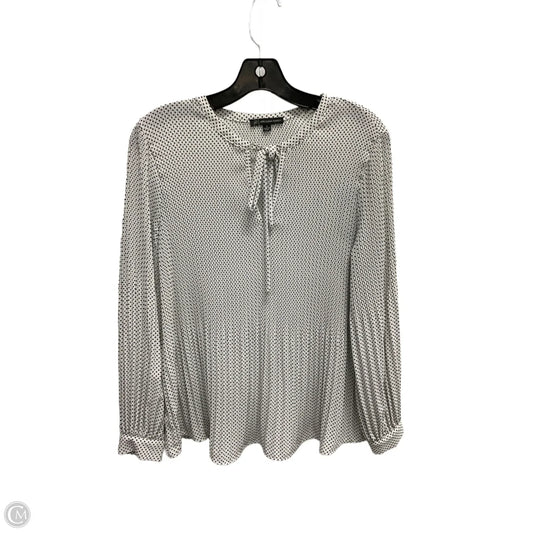 Blouse 3/4 Sleeve By Adrianna Papell In Polkadot Pattern, Size: S