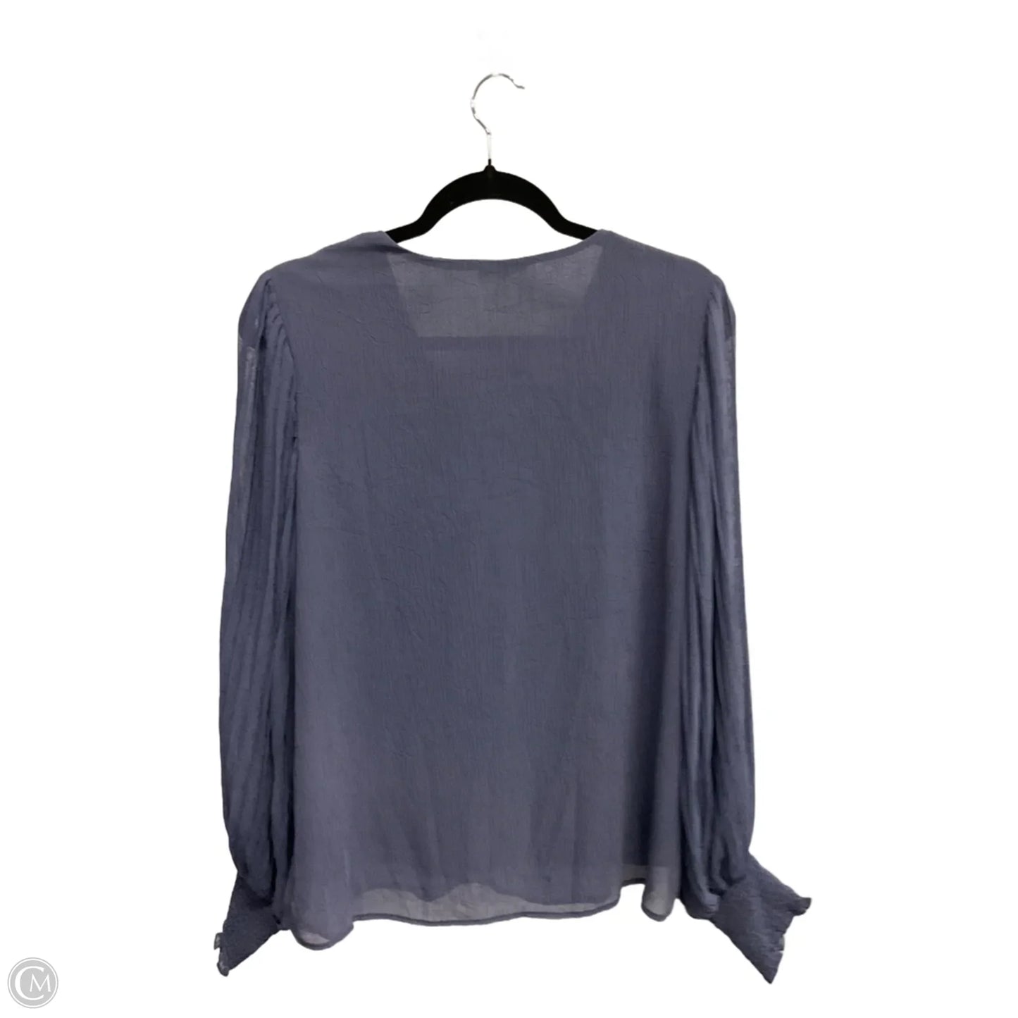 Blouse Long Sleeve By Entro In Blue, Size: S