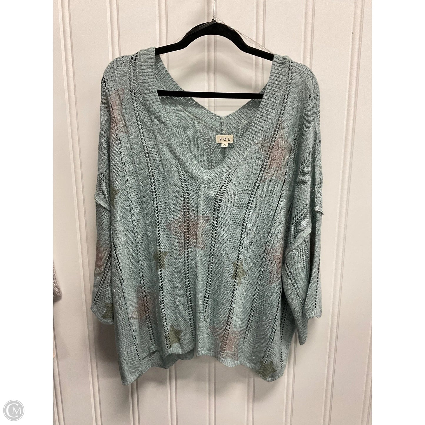 Top 3/4 Sleeve By Pol In Teal, Size: S