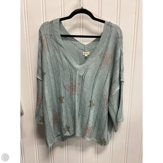 Top 3/4 Sleeve By Pol In Teal, Size: S