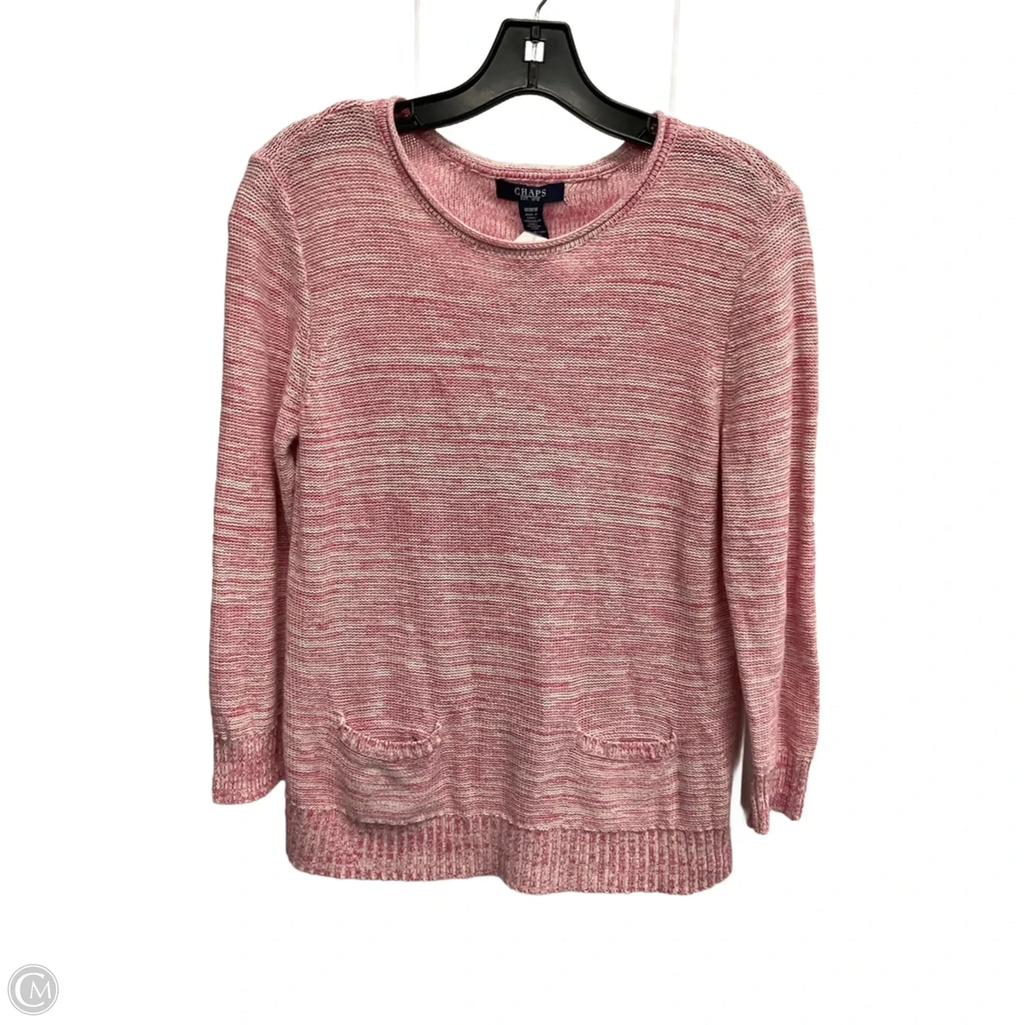 Sweater By Chaps In Pink, Size: M
