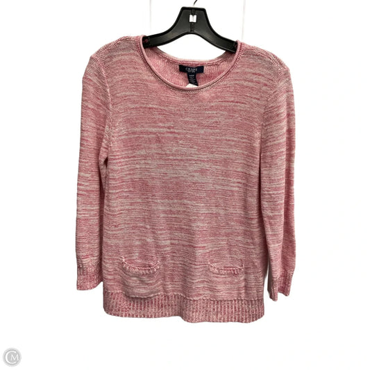 Sweater By Chaps In Pink, Size: M