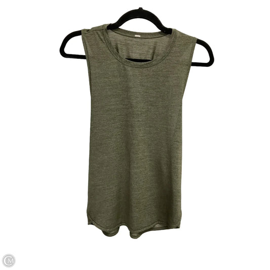 Athletic Tank Top By Lululemon In Green, Size: S
