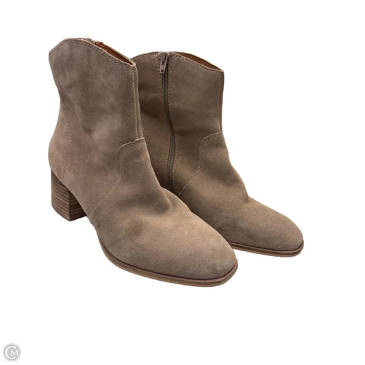 Boots Ankle Heels By Lucky Brand In Tan, Size: 10