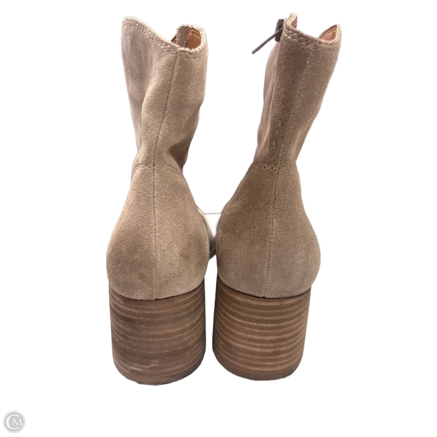 Boots Ankle Heels By Lucky Brand In Tan, Size: 10