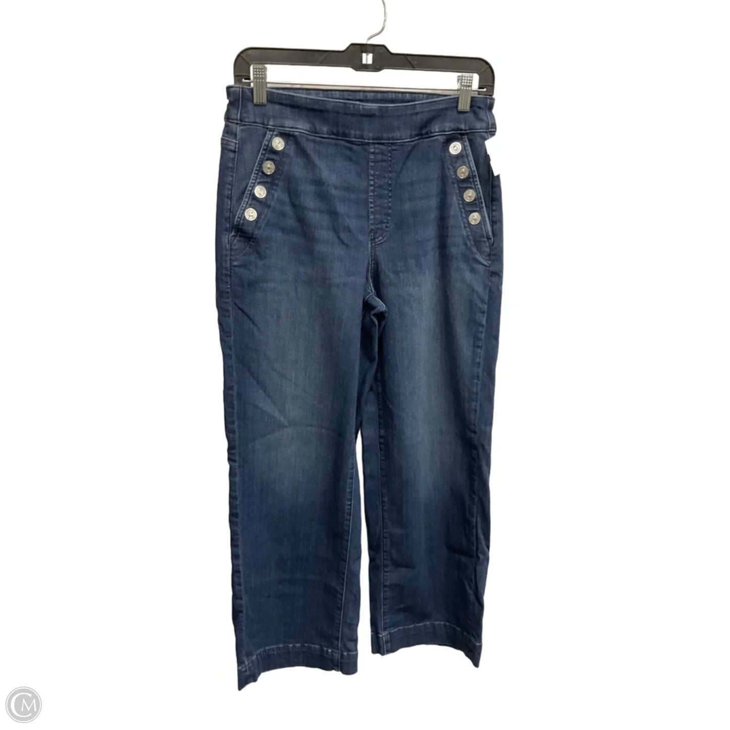 Jeans Cropped By Chicos In Blue Denim, Size: 4