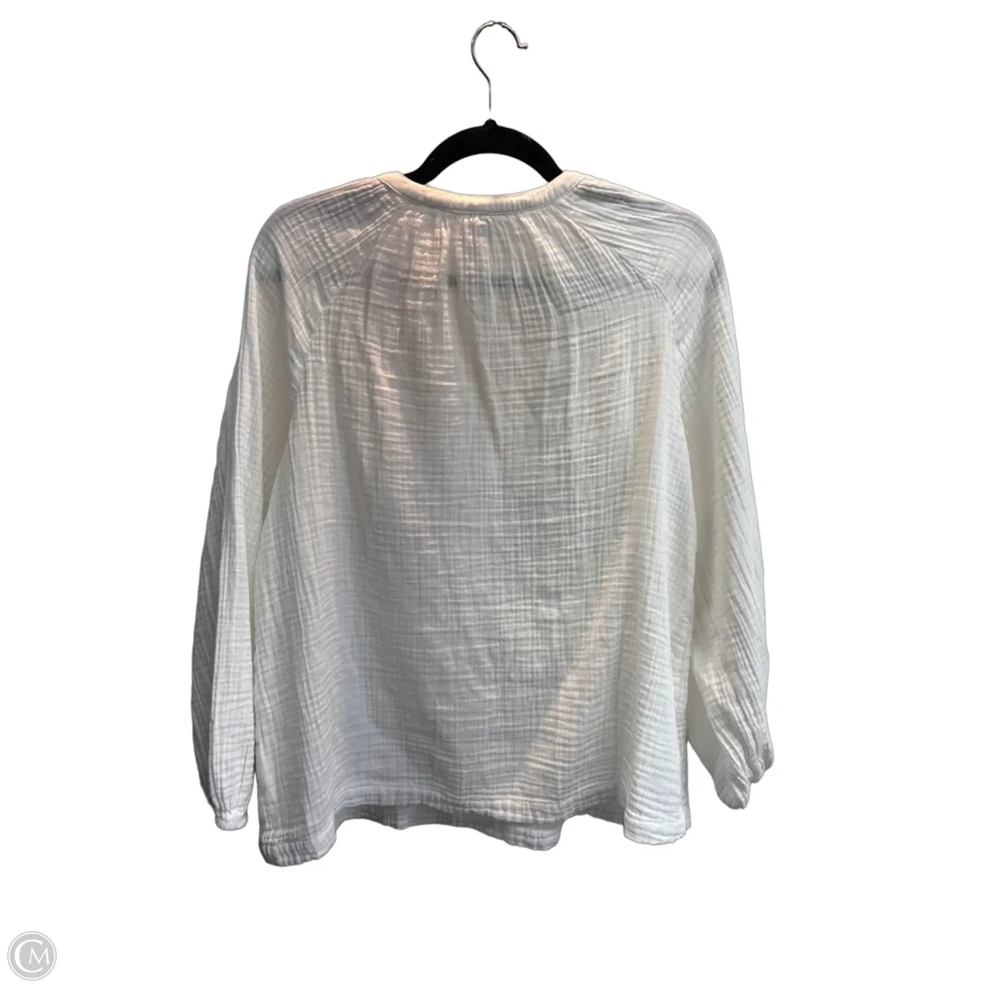 Top Long Sleeve By Old Navy In White, Size: L