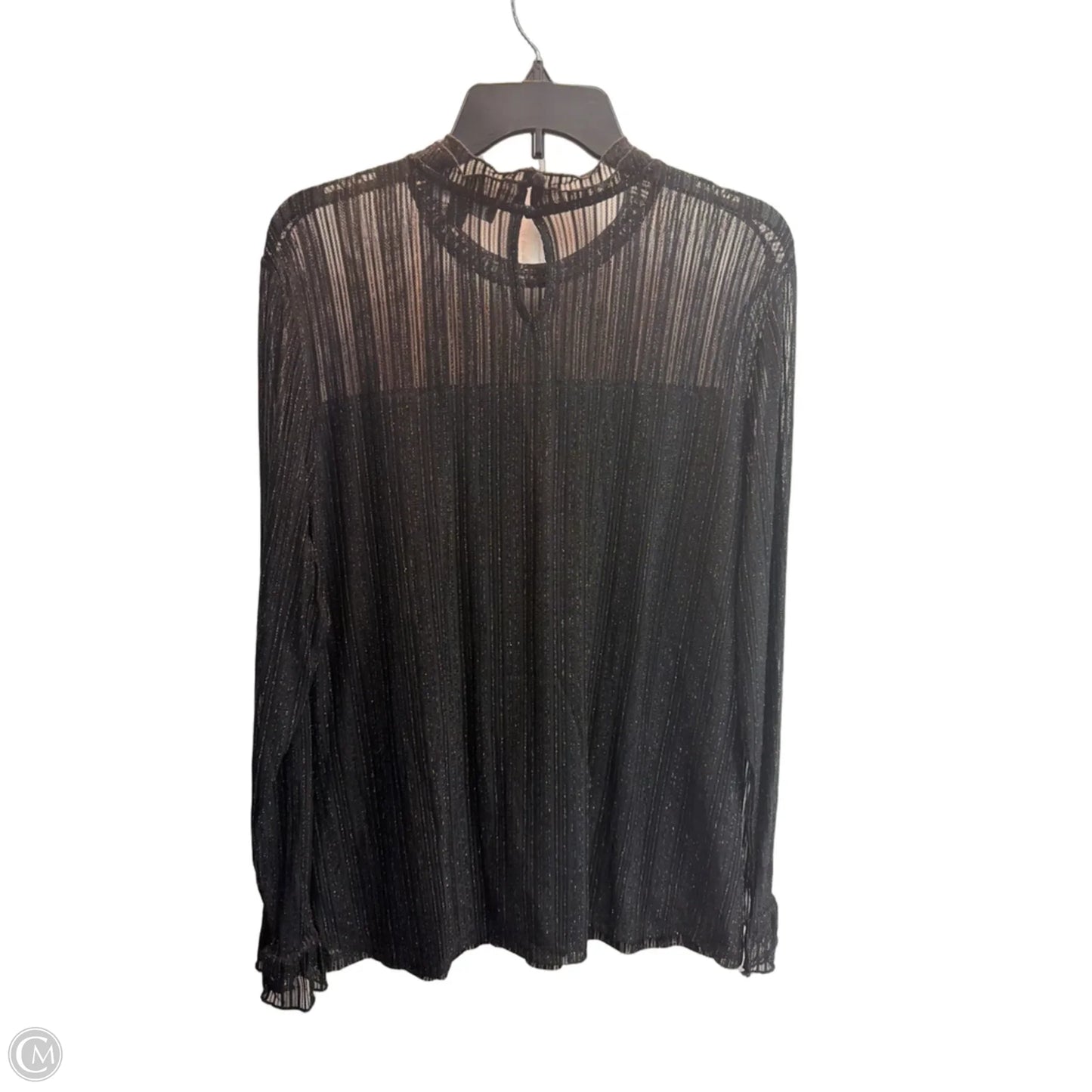 Blouse Long Sleeve By Inc In Black, Size: Xxl
