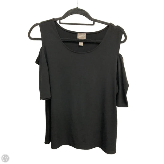 Top Short Sleeve By Chicos In Black, Size: L