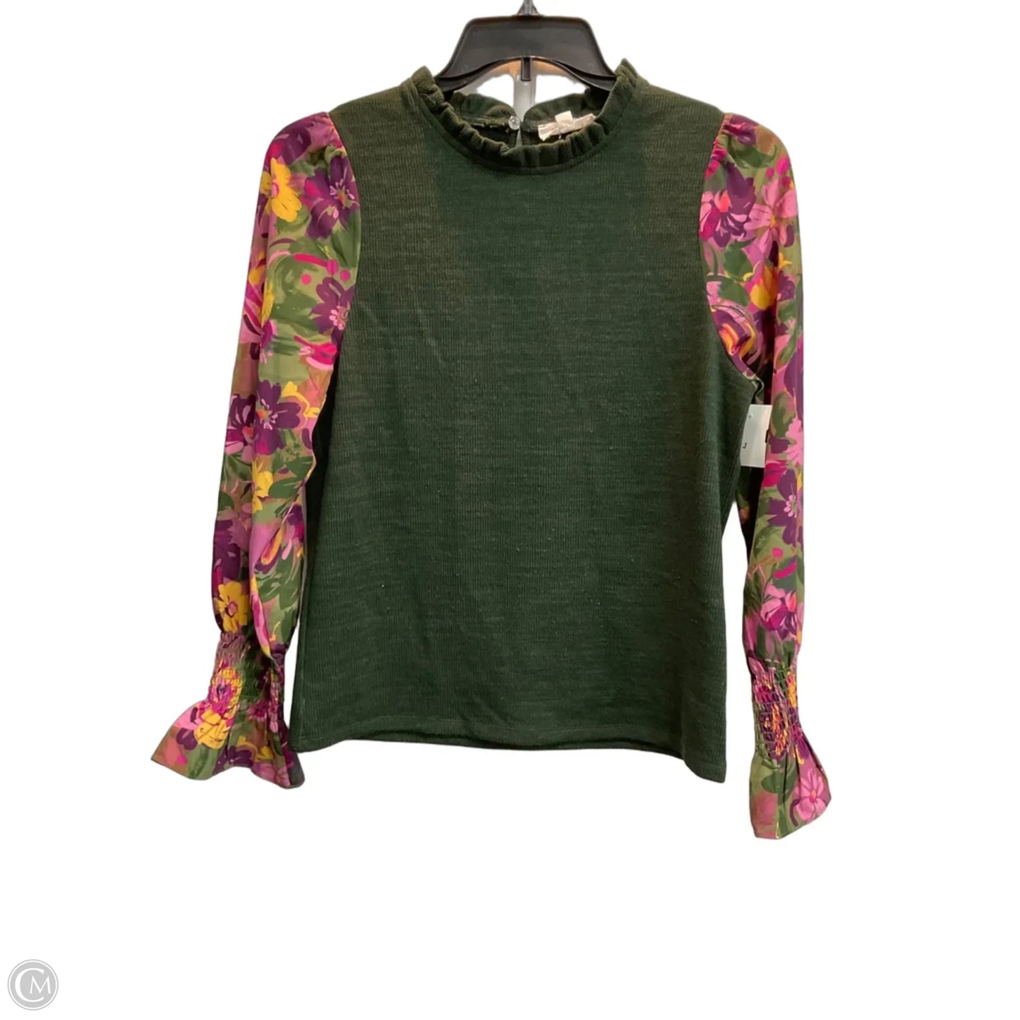 Top Long Sleeve By Thml In Green, Size: M