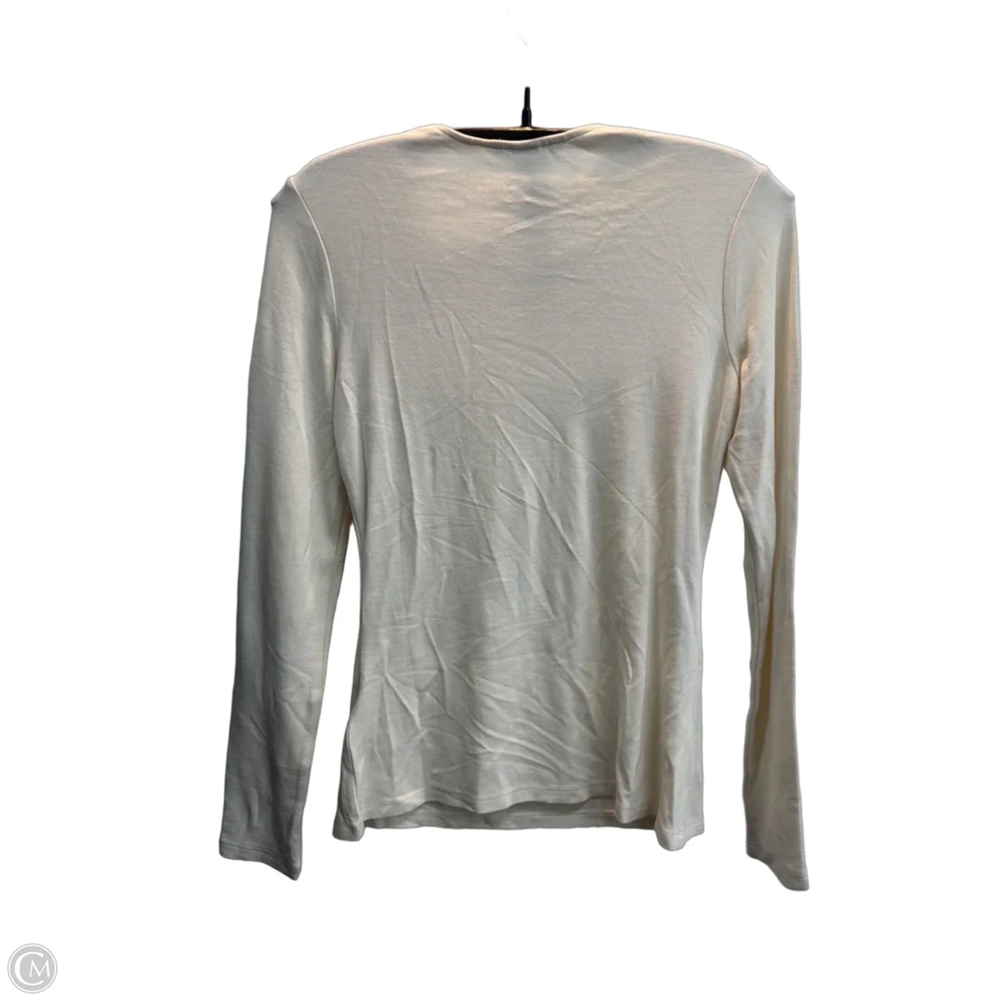 Top Long Sleeve By H&m In Cream, Size: S