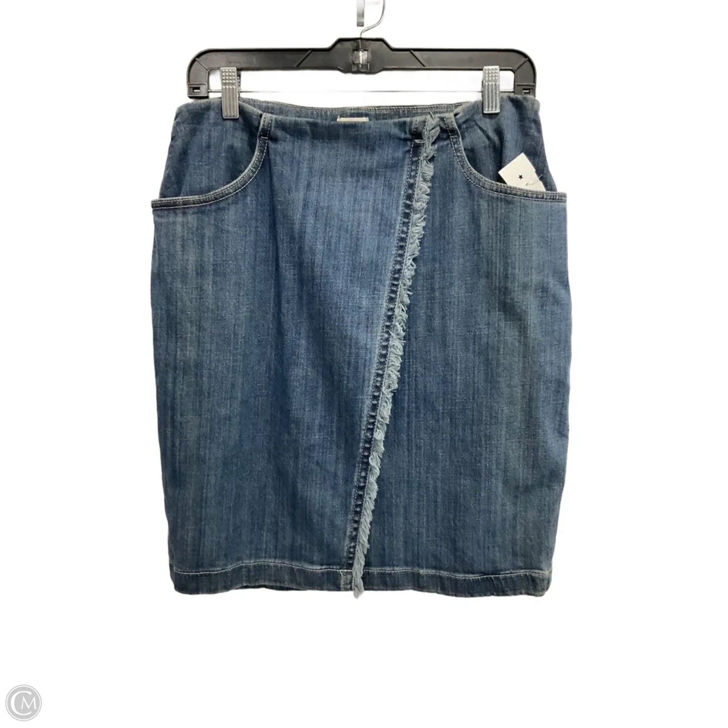 Skirt Midi By Chicos In Blue Denim, Size: 6