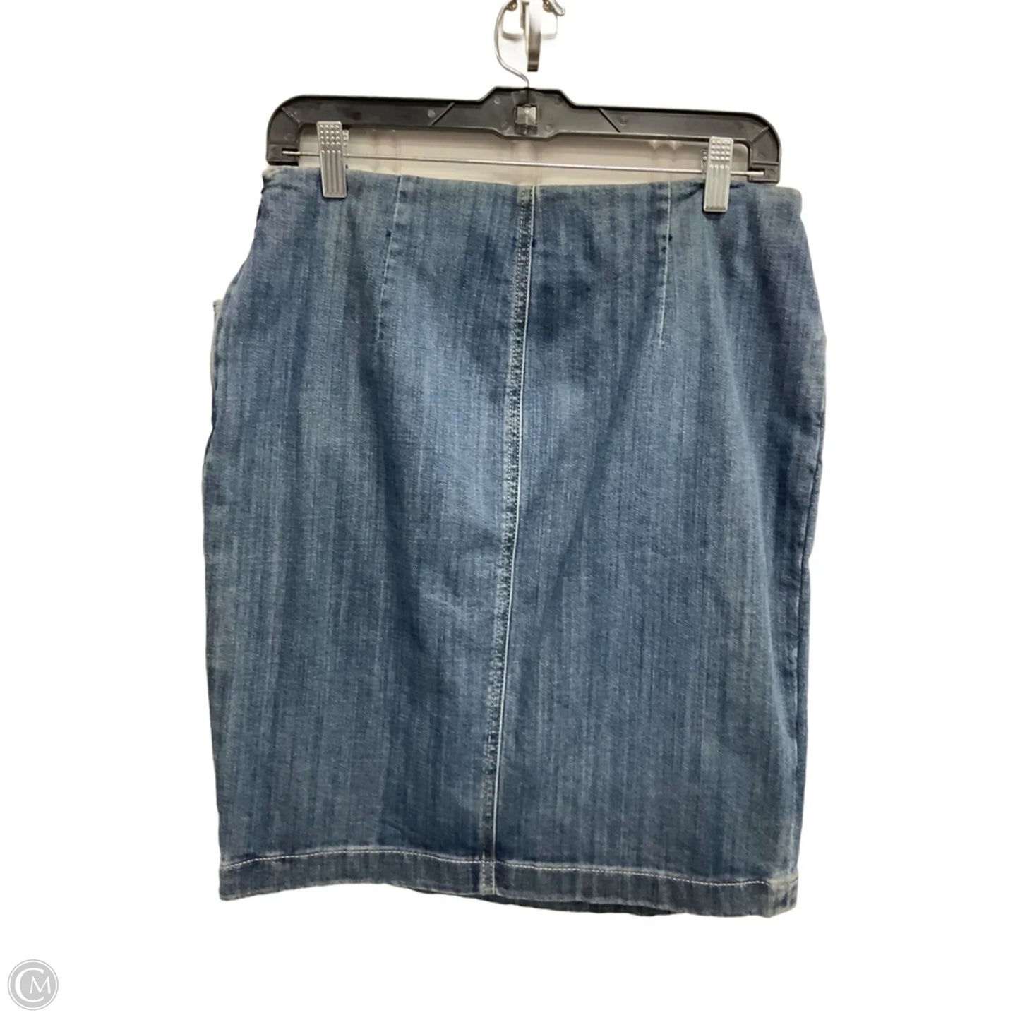 Skirt Midi By Chicos In Blue Denim, Size: 6