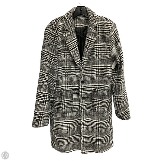 Coat Peacoat By Clothes Mentor In Plaid Pattern, Size: M