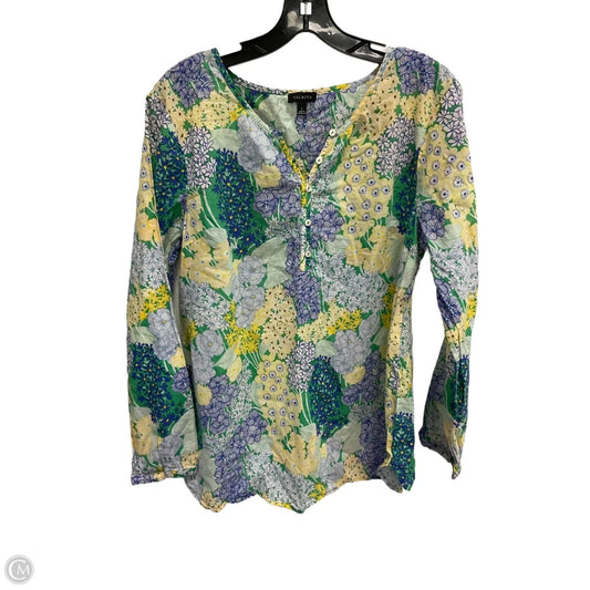 Blouse Long Sleeve By Talbots In Multi-colored, Size: L