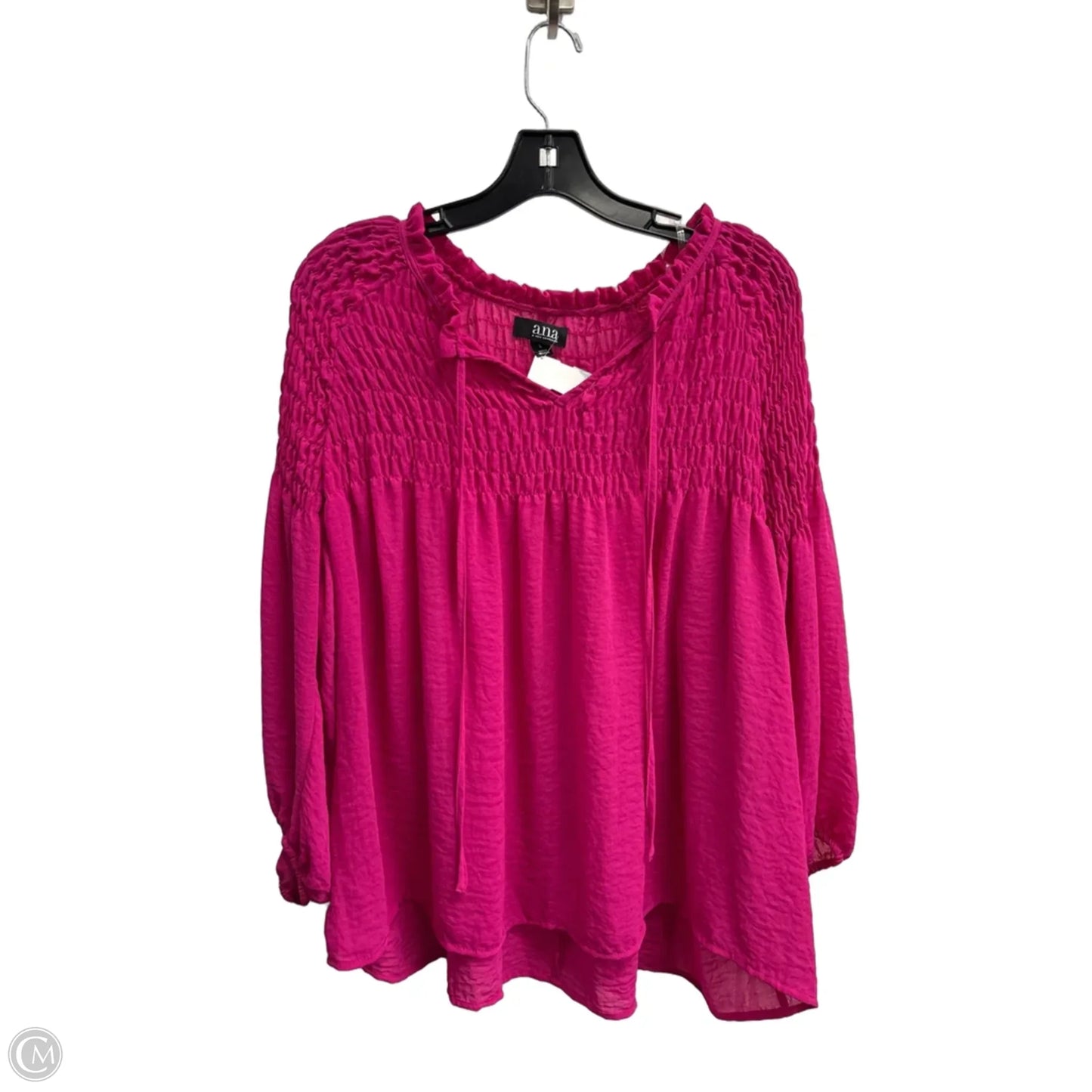 Top Long Sleeve By Ana In Pink, Size: L