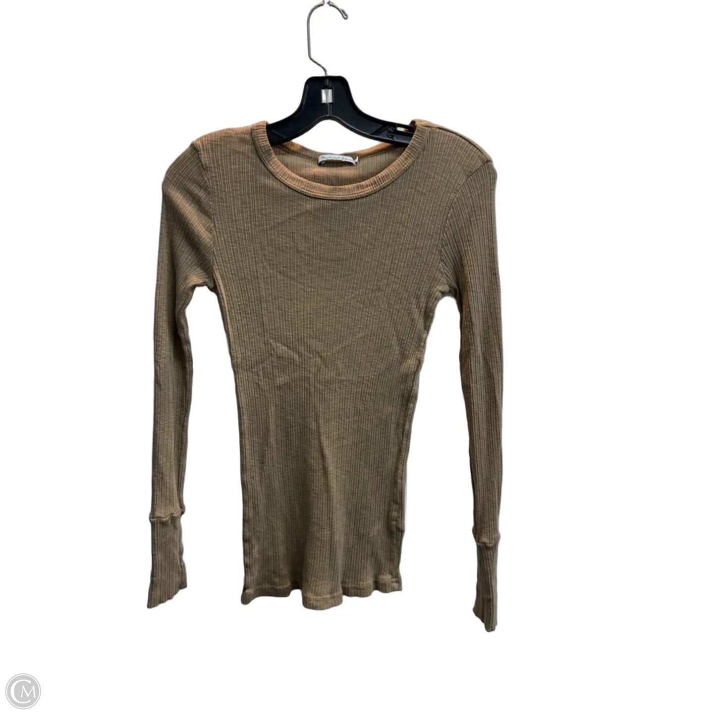 Top Long Sleeve By Michael Stars In Taupe, Size: Osfm