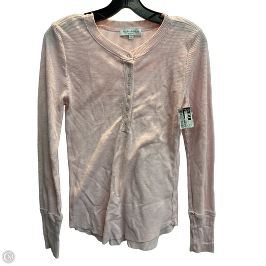 Top Long Sleeve Basic By Michael Stars In Pink, Size: S