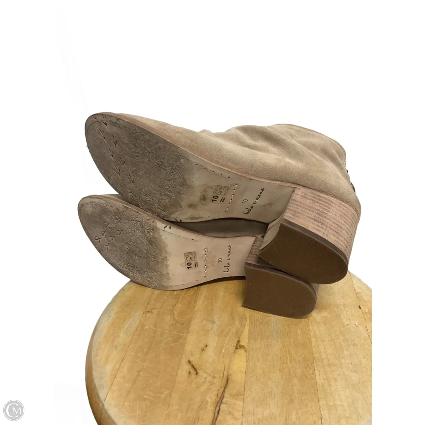 Boots Ankle Heels By Cmc In Tan, Size: 10