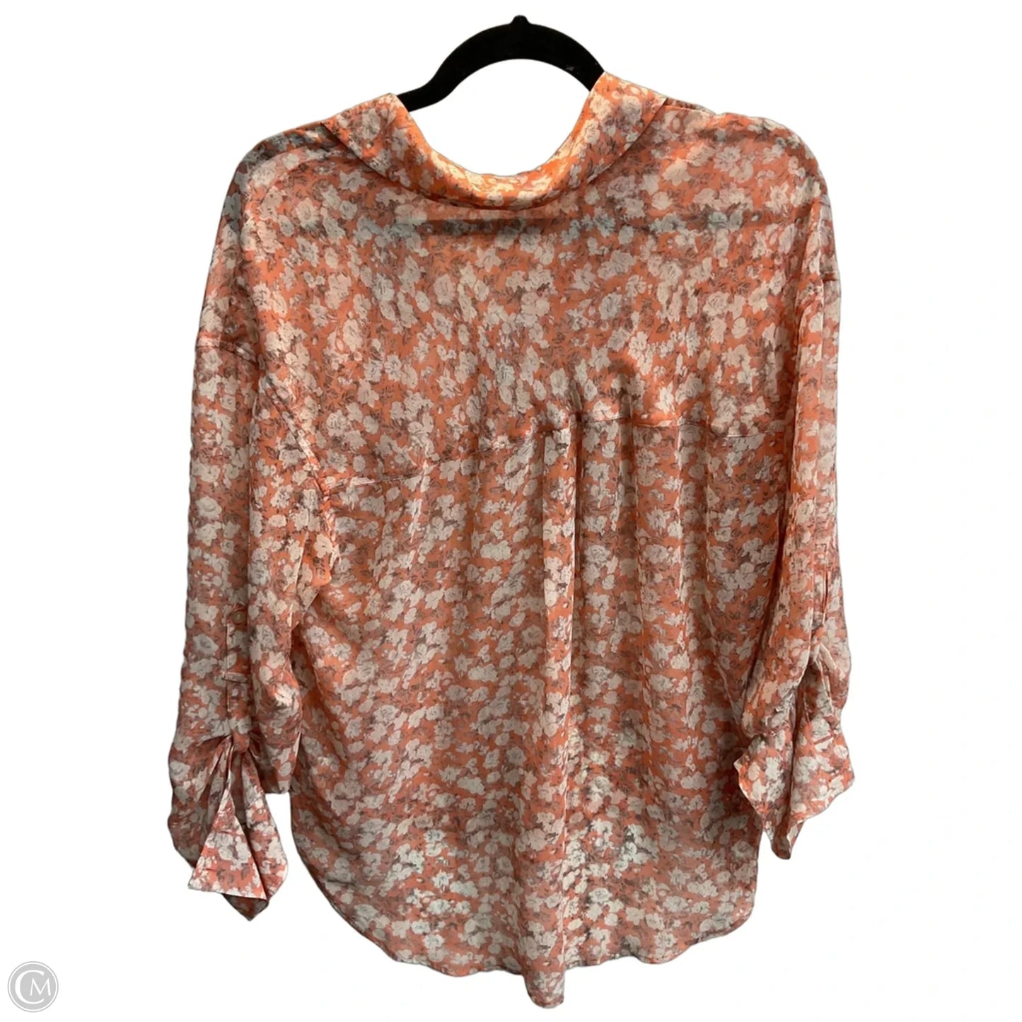 Blouse Long Sleeve By Free People In Floral Print, Size: S