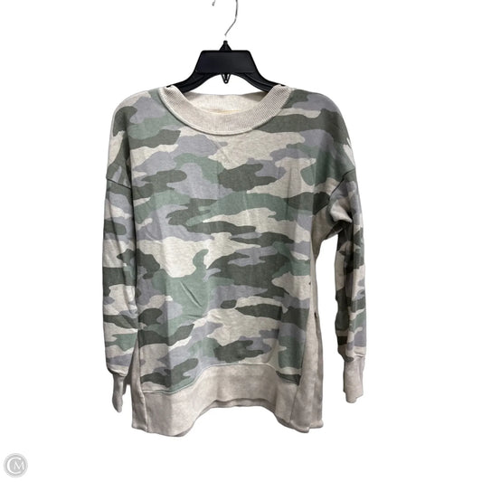 Sweatshirt Crewneck By Aerie In Camouflage Print, Size: Xs