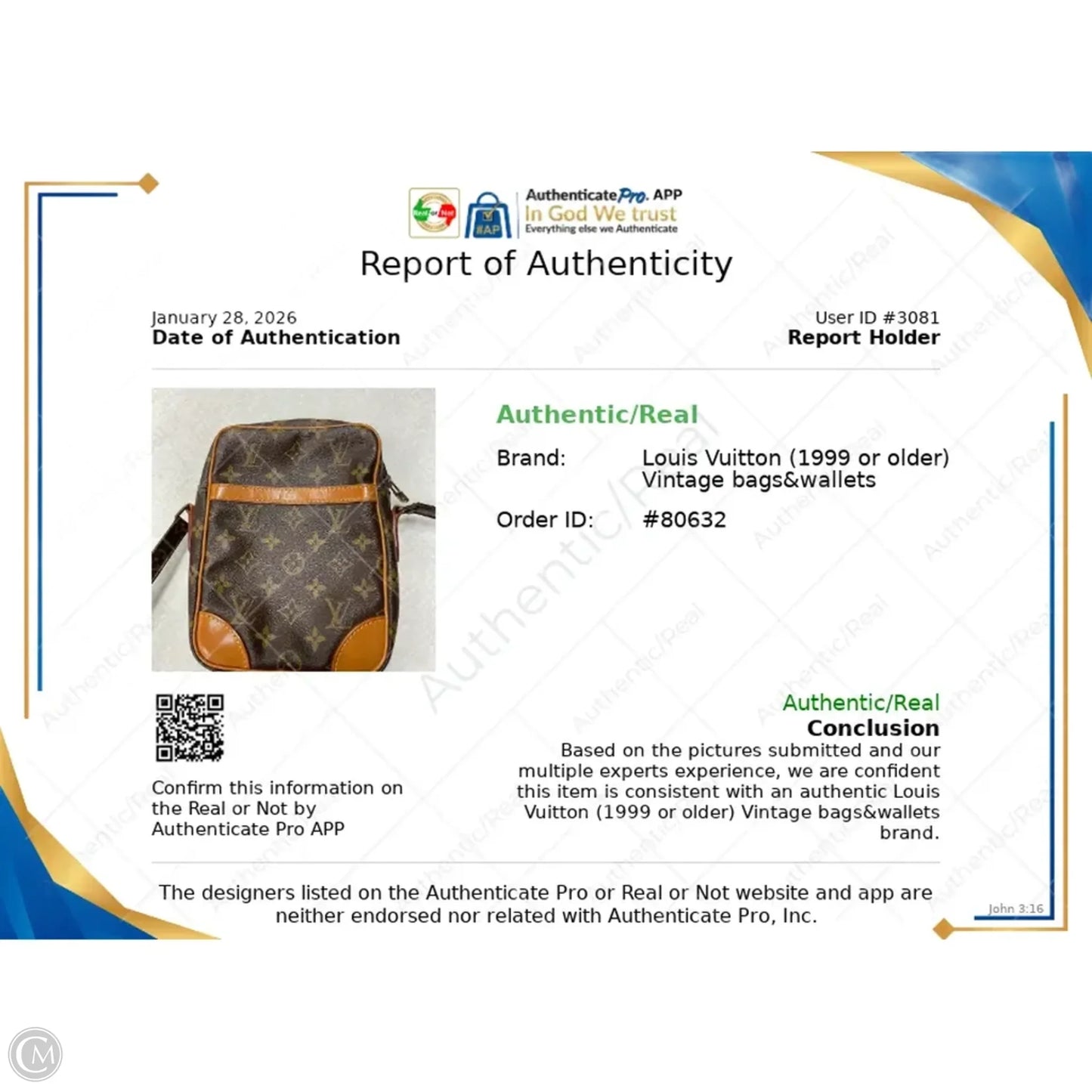 Danube PM Crossbody By Louis Vuitton, Size: Small