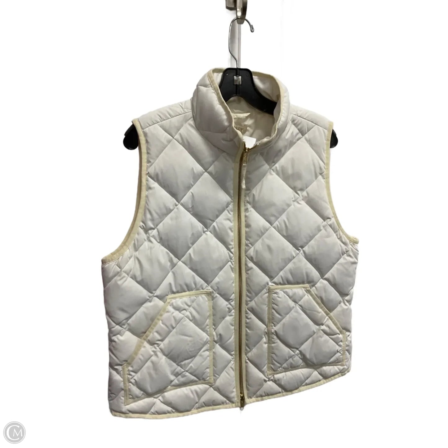 Vest Puffer & Quilted By J. Crew In White, Size: L