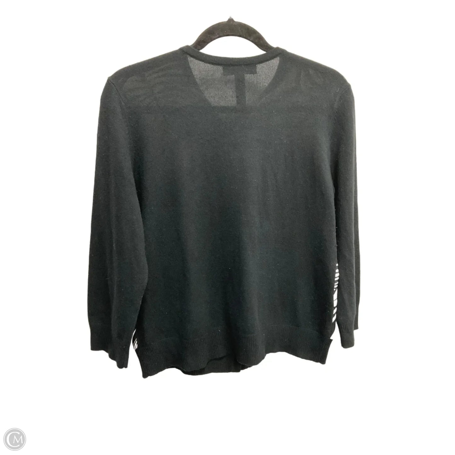 Cardigan By Ralph Lauren In Black & White, Size: Lp