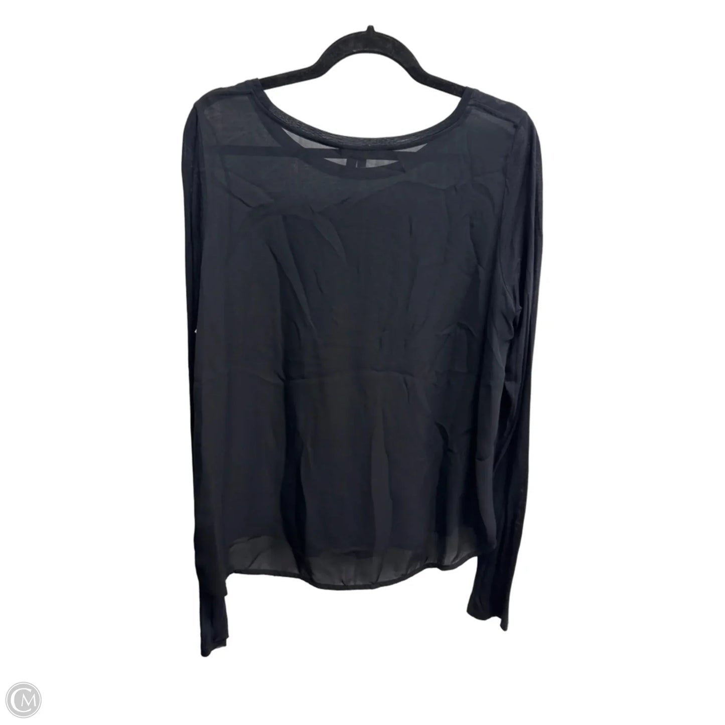 Top Long Sleeve By Vince In Black, Size: L