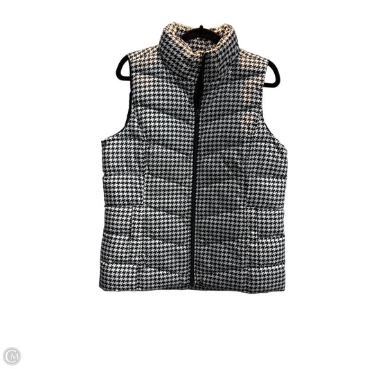 Vest Puffer & Quilted By Lands End In Black & White, Size: M