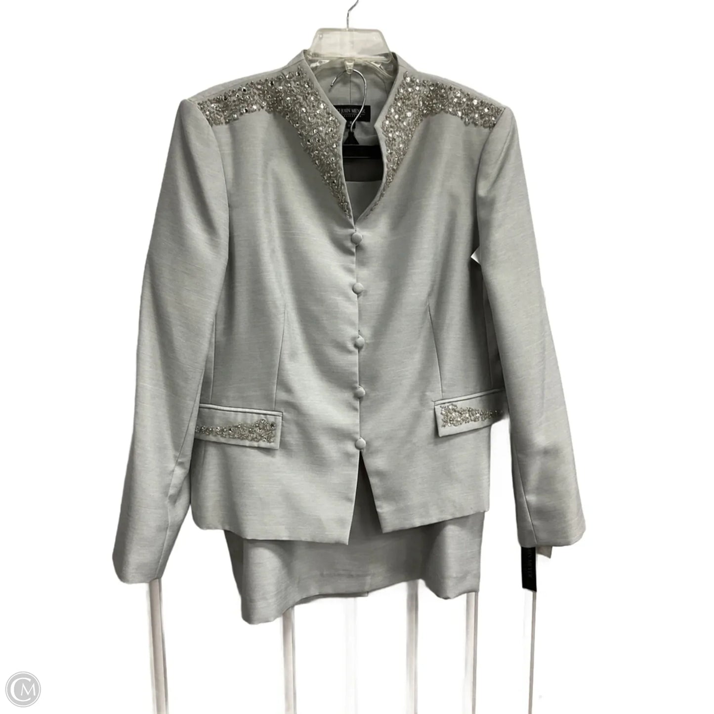 Skirt Set 2pc By John Meyer In Grey, Size: Xl