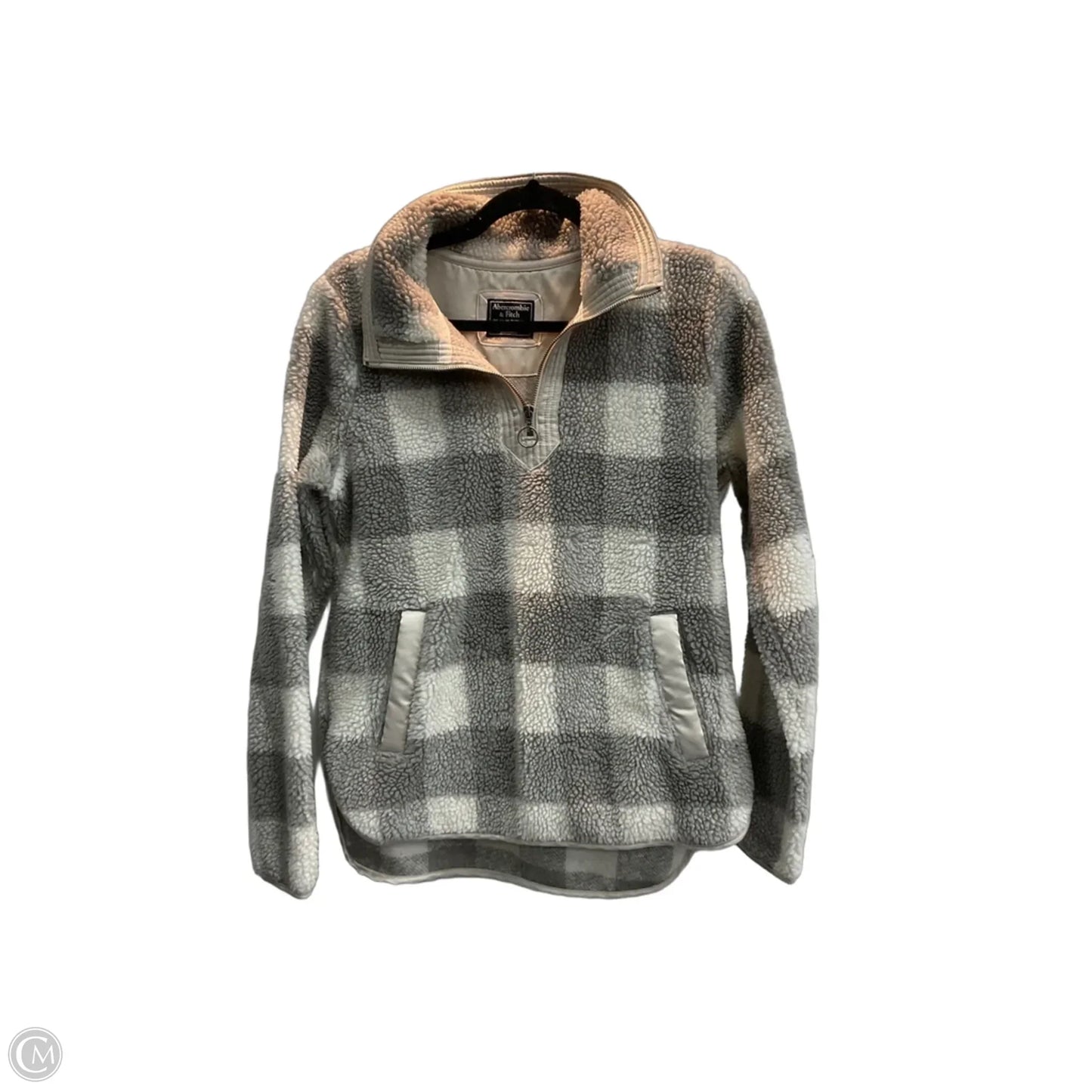 Sweatshirt Collar By Abercrombie And Fitch In Grey, Size: Xs