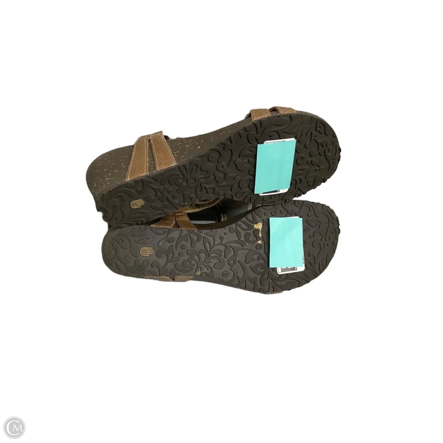 Sandals Heels Wedge By Teva In Brown, Size: 9
