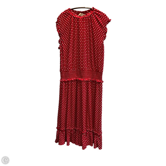 Dress Casual Midi By Michael By Michael Kors In Polkadot Pattern, Size: Xl
