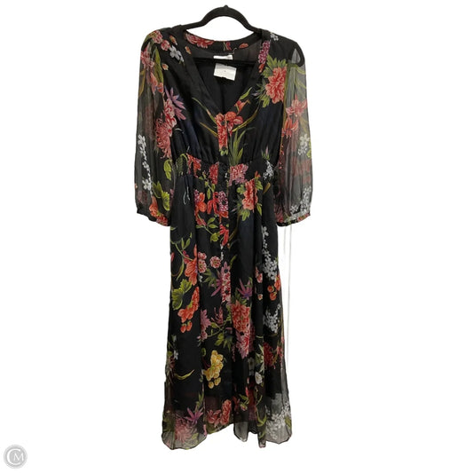 Dress Party Midi By Zara In Floral Print, Size: M