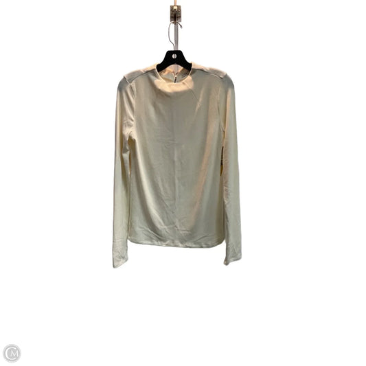 Top Long Sleeve Designer By Alice + Olivia In Cream, Size: L