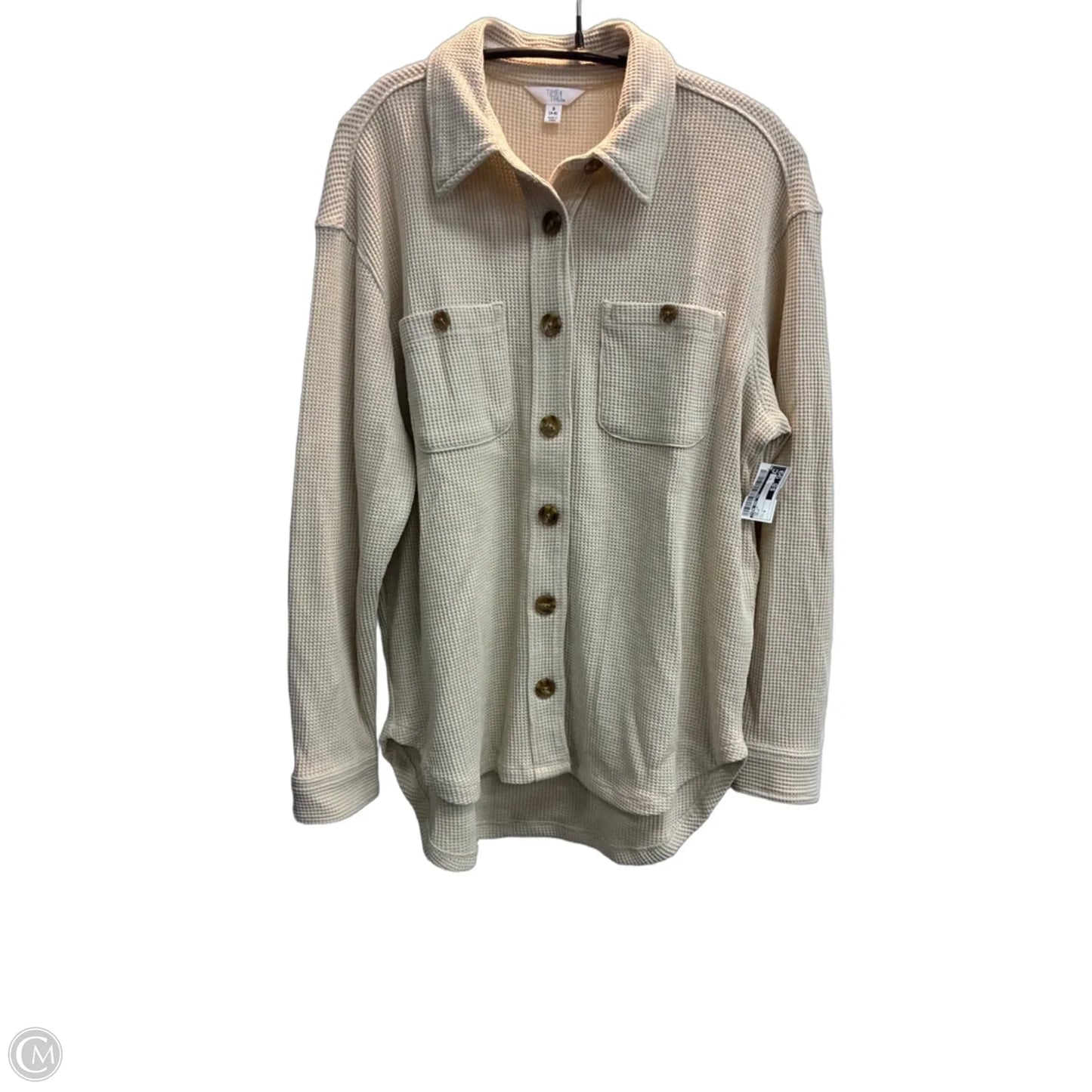 Top Long Sleeve By Time And Tru In Cream, Size: S