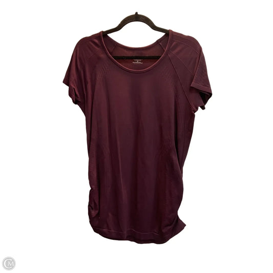 Athletic Top Short Sleeve By Athleta In Maroon, Size: Xl