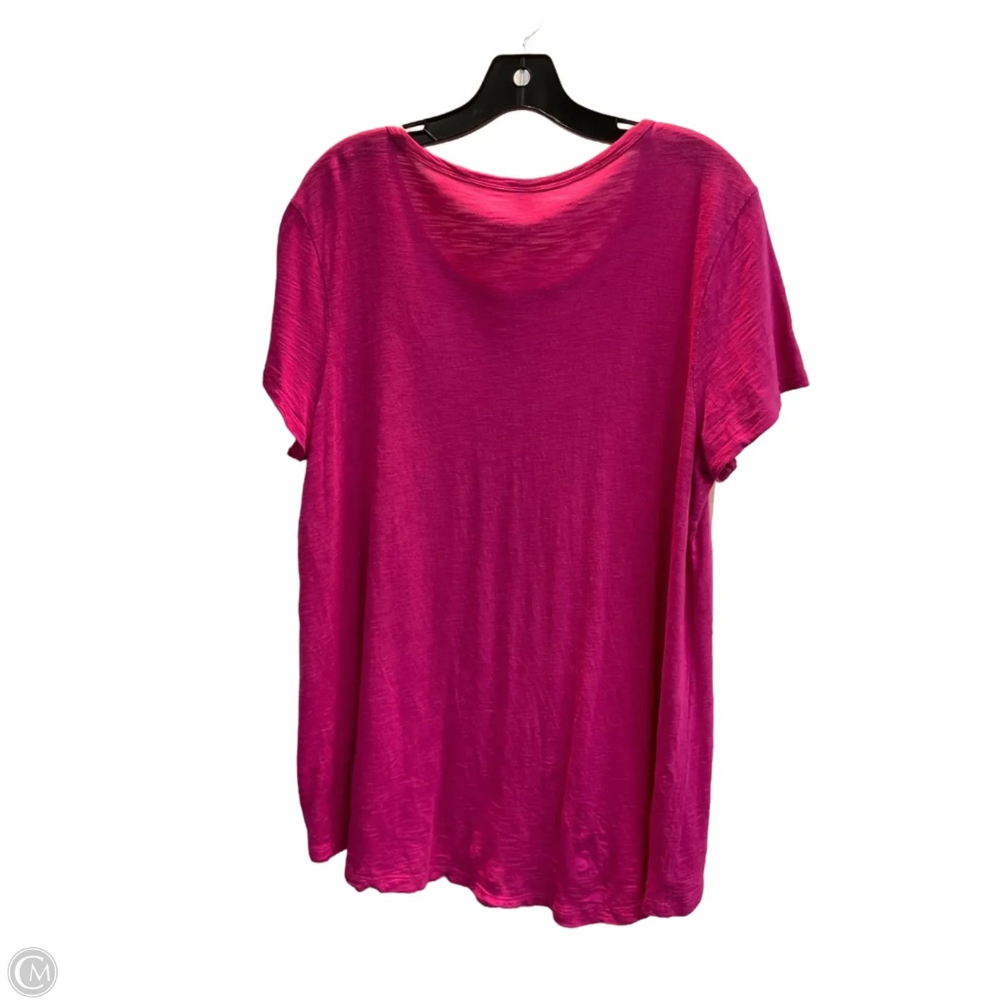 Top Short Sleeve Basic By Chicos In Pink, Size: L