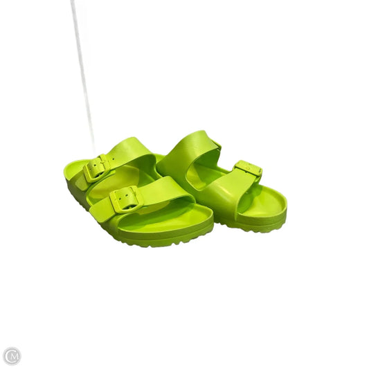 Sandals Flip Flops By Birkenstock In Green, Size: 9