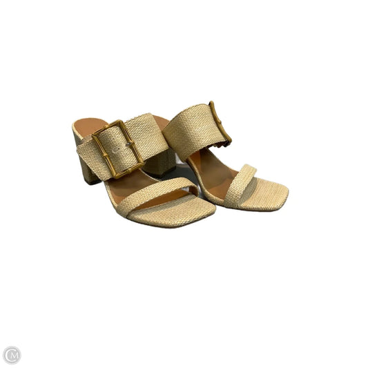 Sandals Heels Block By Universal Thread In Tan, Size: 10
