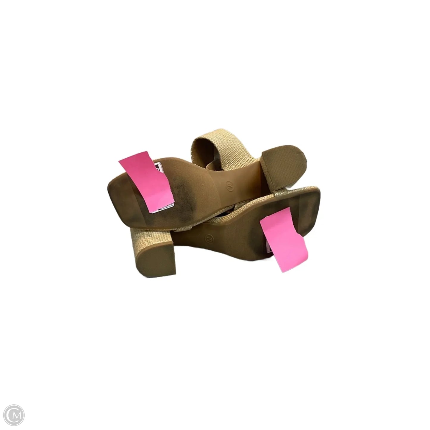 Sandals Heels Block By Universal Thread In Tan, Size: 10