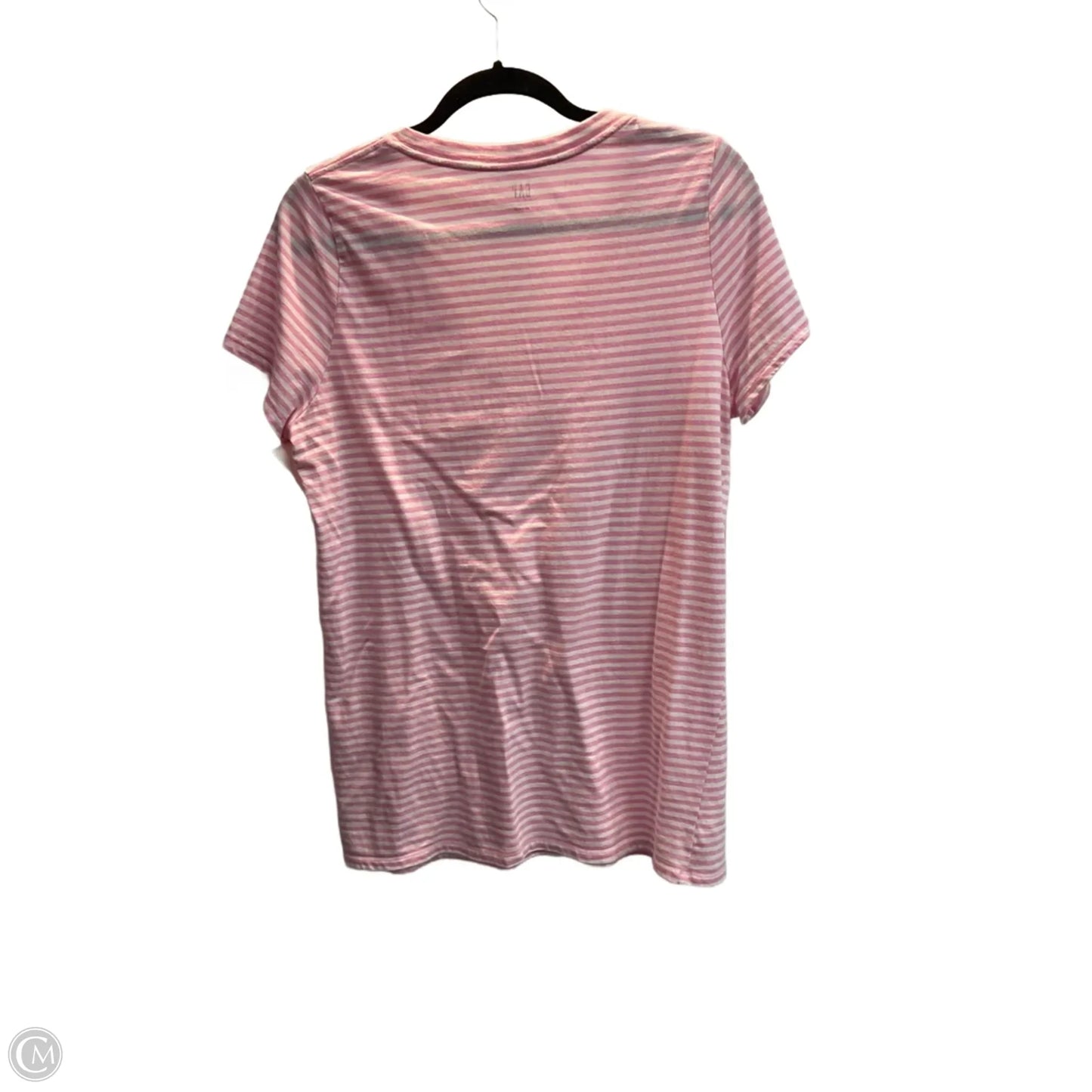 Top Short Sleeve Basic By Gap In Striped Pattern, Size: L
