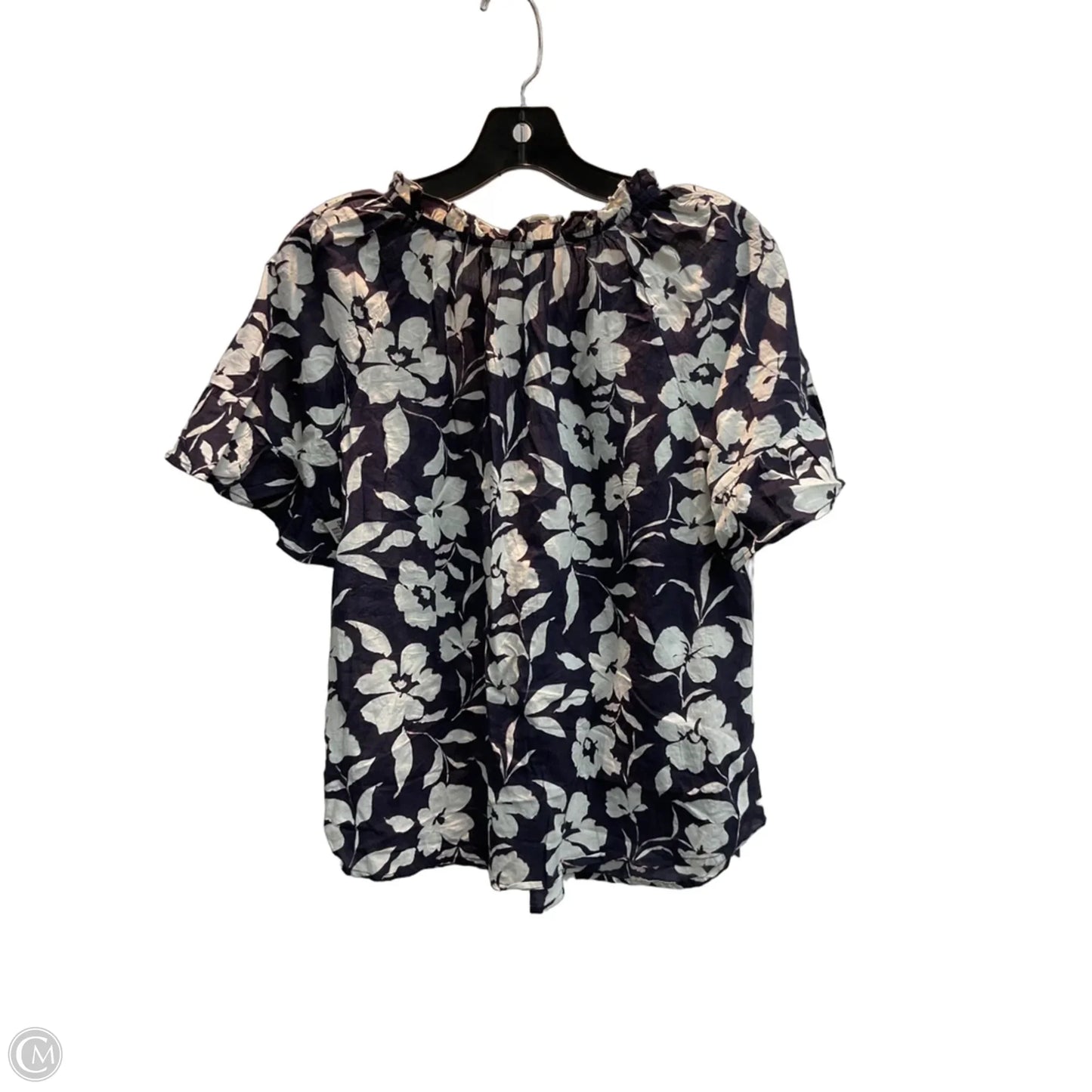 Blouse Short Sleeve By Velvet In Navy, Size: S