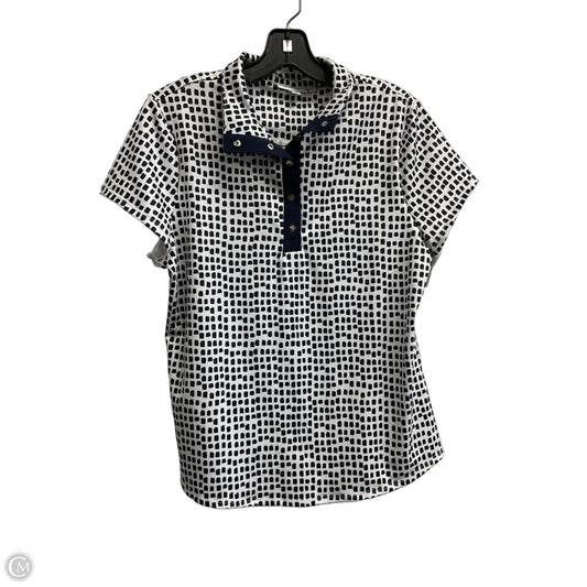 Top Short Sleeve By Chicos In Polkadot Pattern, Size: M