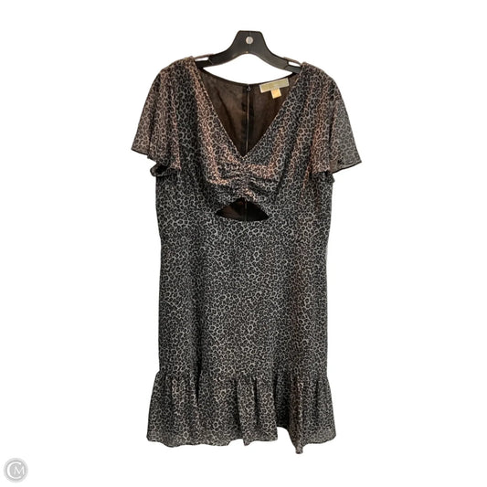 Dress Party Midi By Michael By Michael Kors In Leopard Print, Size: L