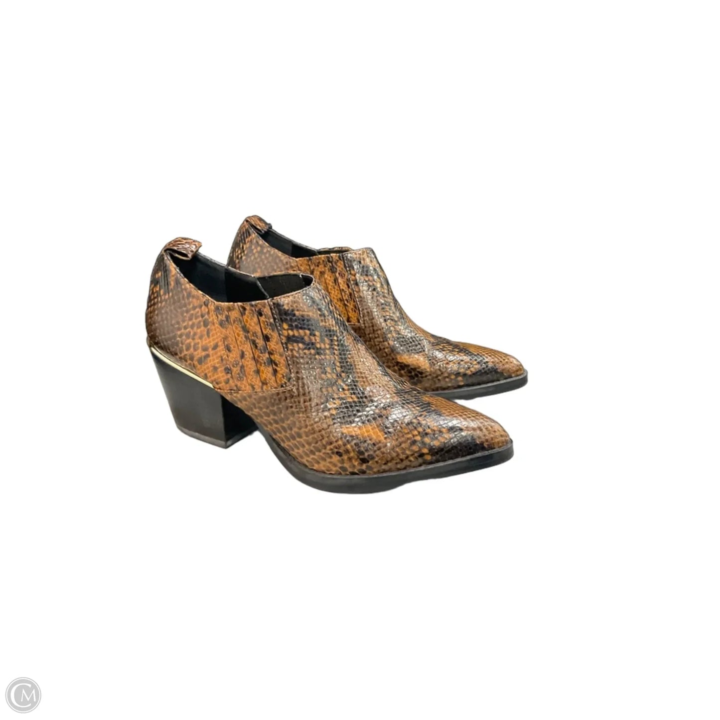 Boots Ankle Heels By Bleecker & Bond In Snakeskin Print, Size: 8.5