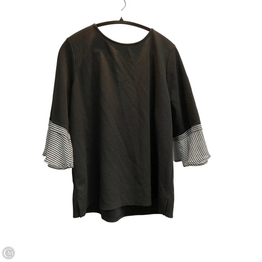 Top 3/4 Sleeve By Chicos In Black, Size: Xl